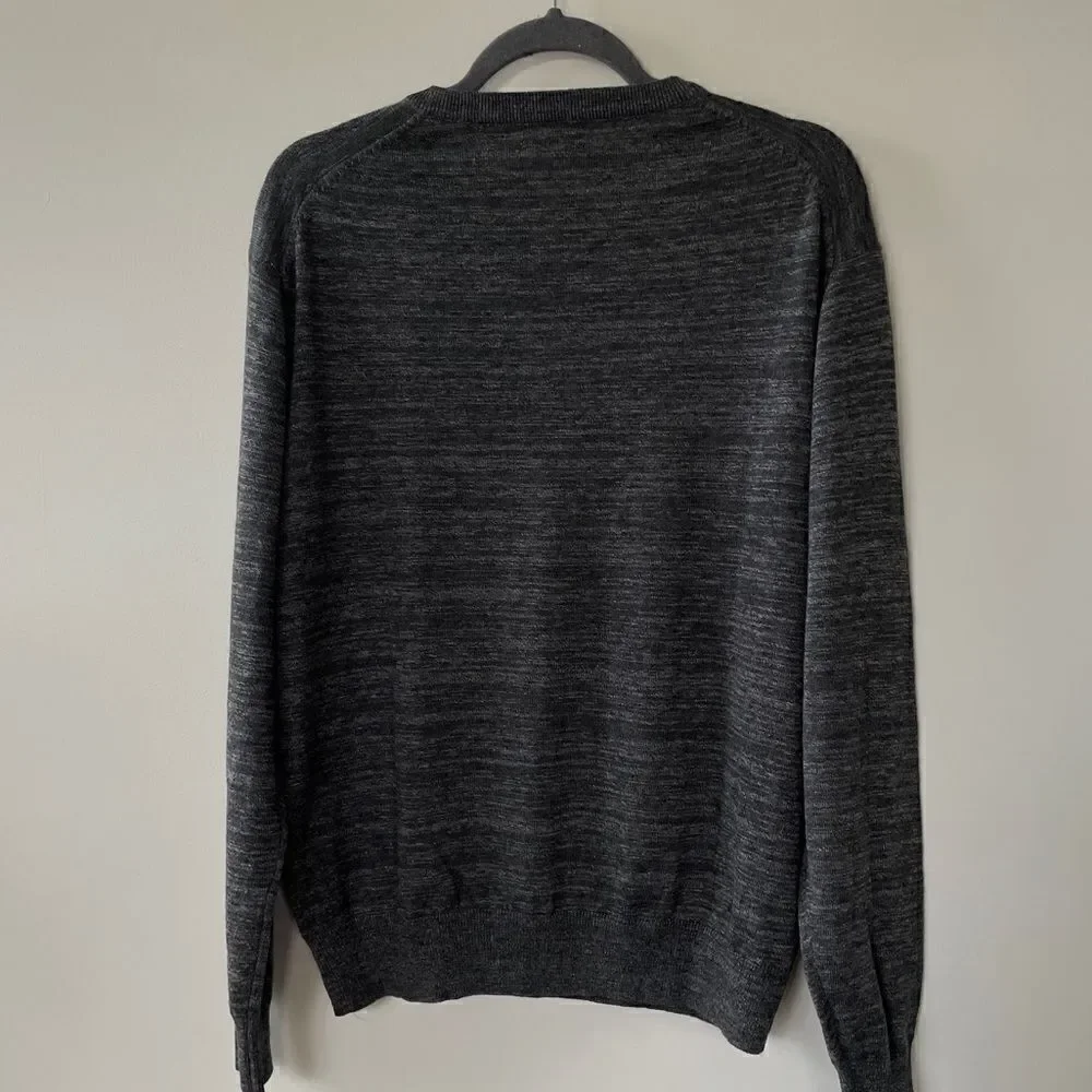 LÍNEA ROSSA SIGNATURE Grey Merino Wool Sweater-L